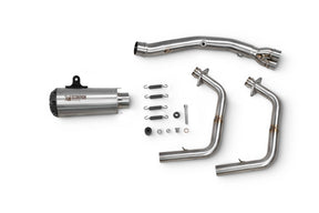 Kawasaki Ninja 400/250 (2018–2024) Scorpion Exhaust Red Power Race System - Brushed Stainless