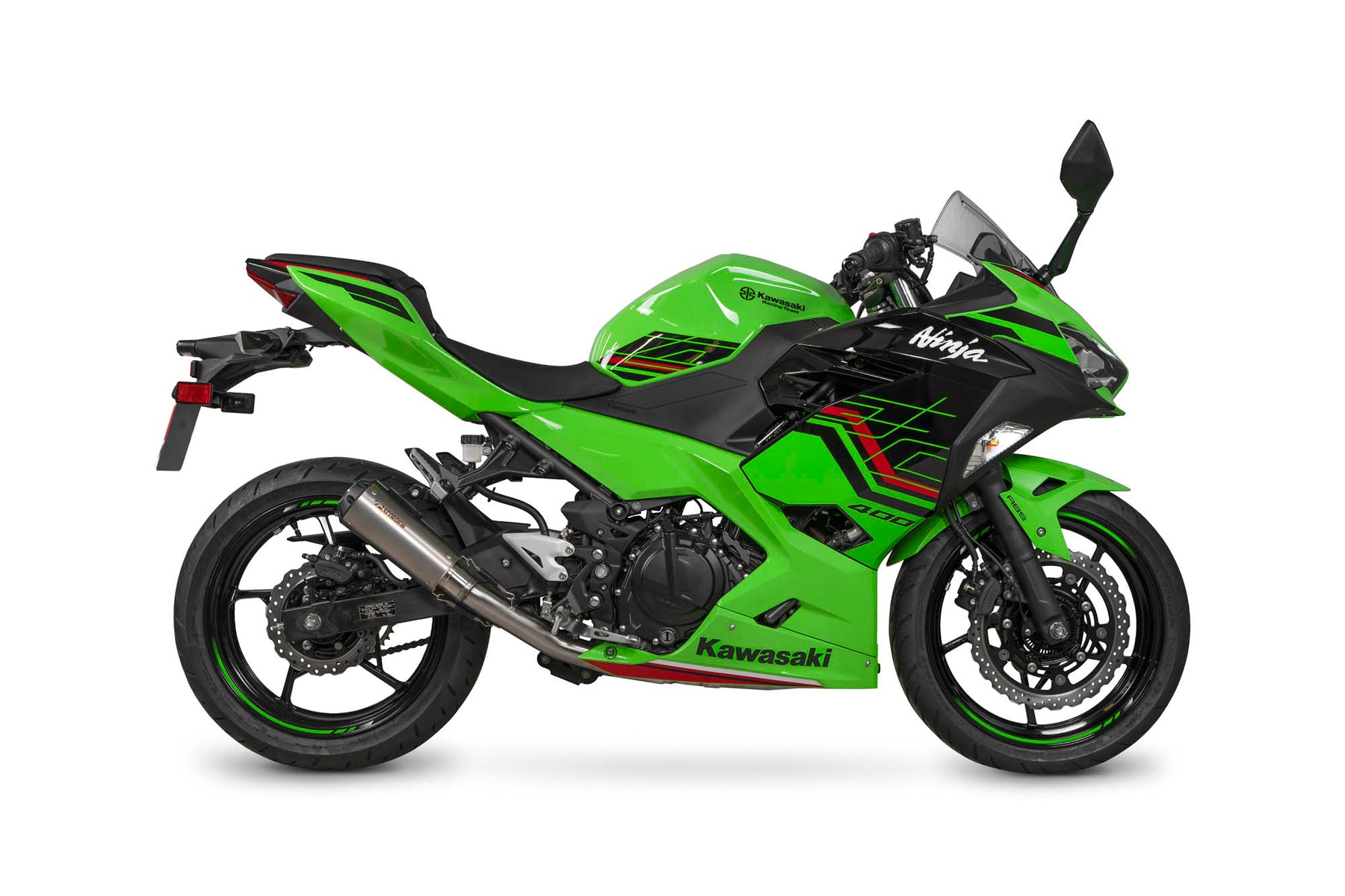 Kawasaki Ninja 400/250 (2018–2024) Scorpion Exhaust Red Power Race System - Titanium