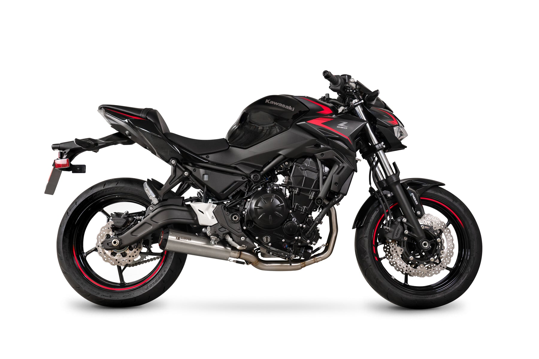 Kawasaki Z 650 (2020–2025) Scorpion Exhaust Red Power Full System - Brushed Stainless