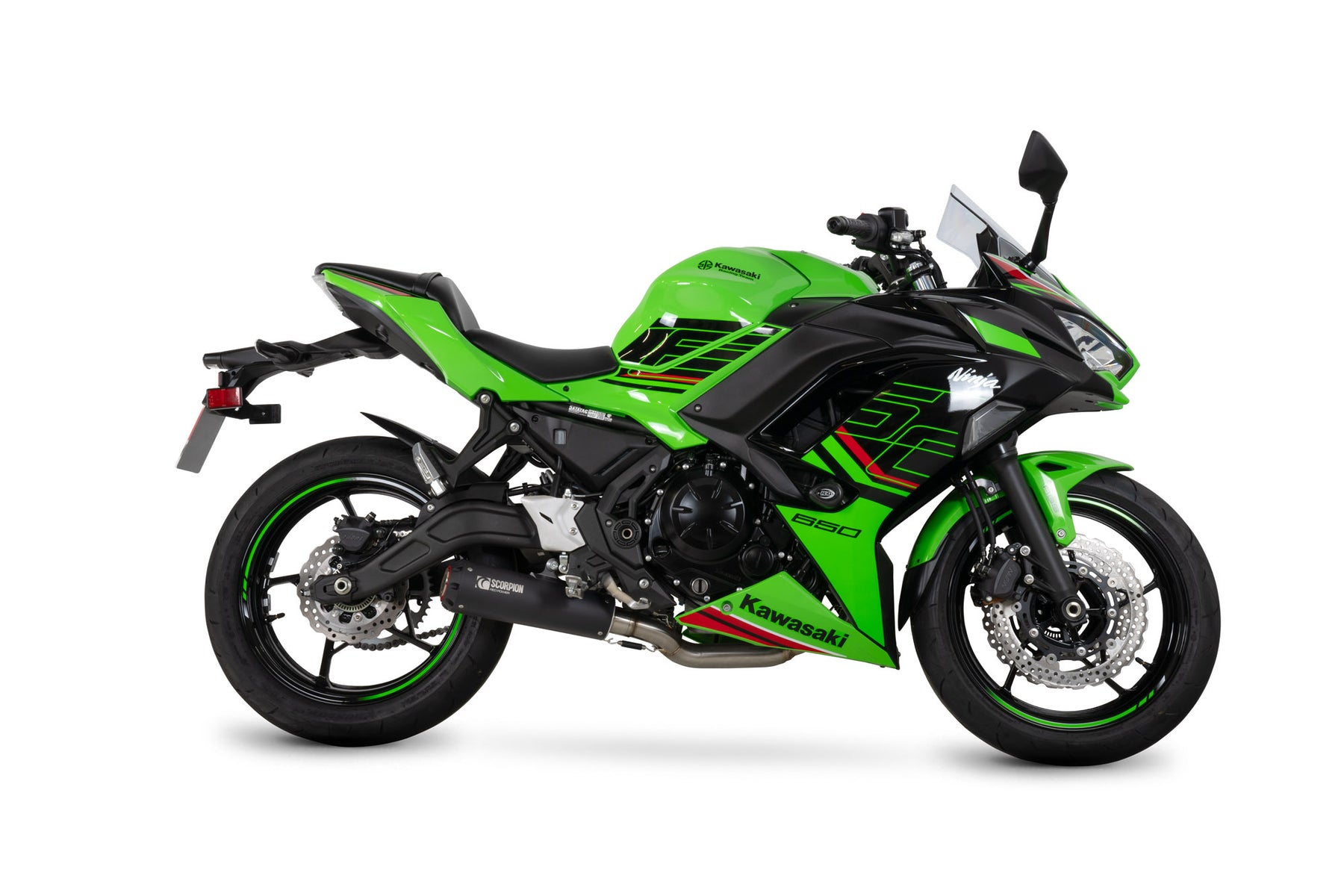 Kawasaki Ninja 650 (2023–2025) Scorpion Exhaust Red Power Full System - Black Ceramic