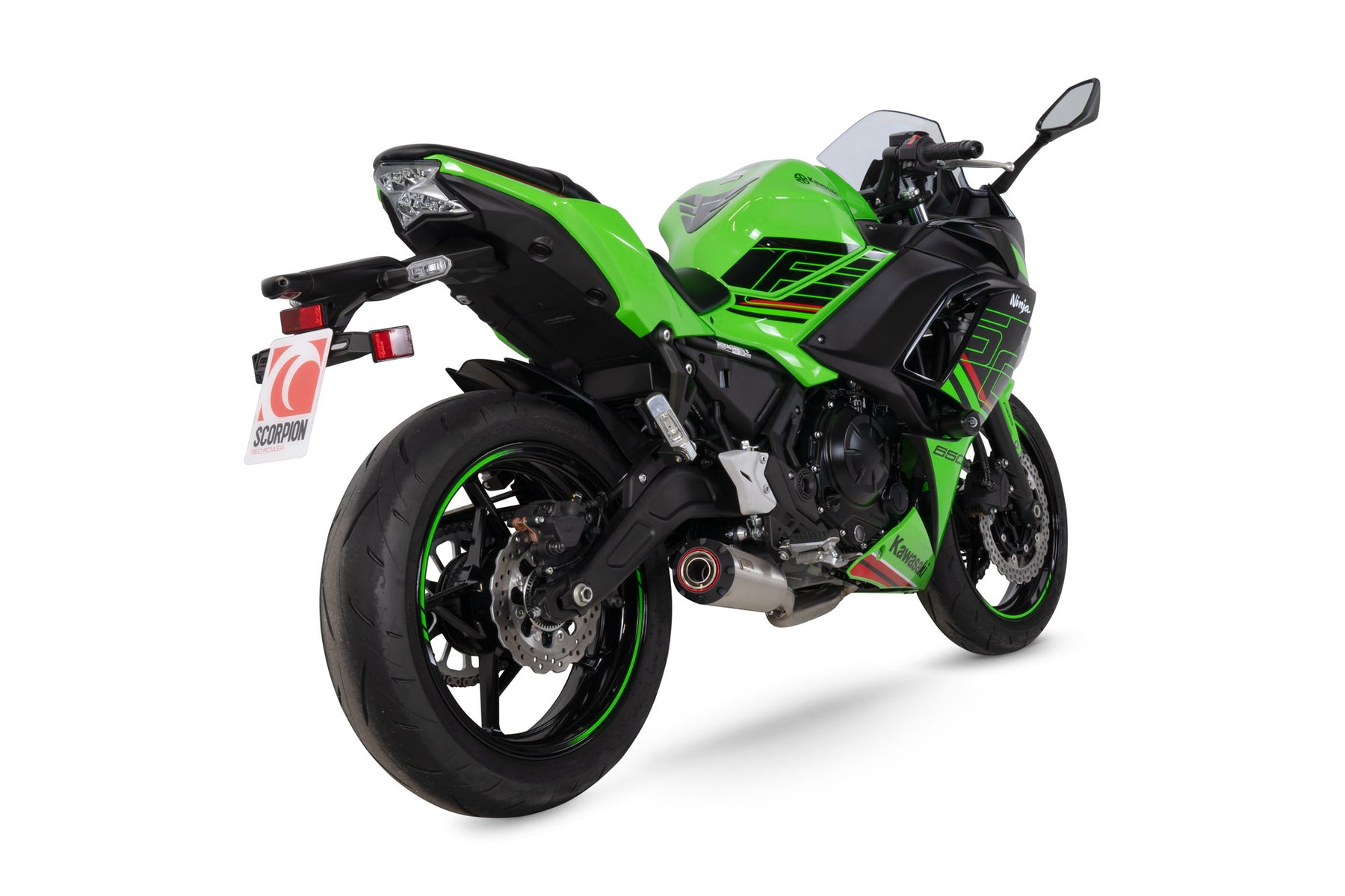 Kawasaki Ninja 650 (2023–2025) Scorpion Exhaust Red Power Full System - Brushed Stainless
