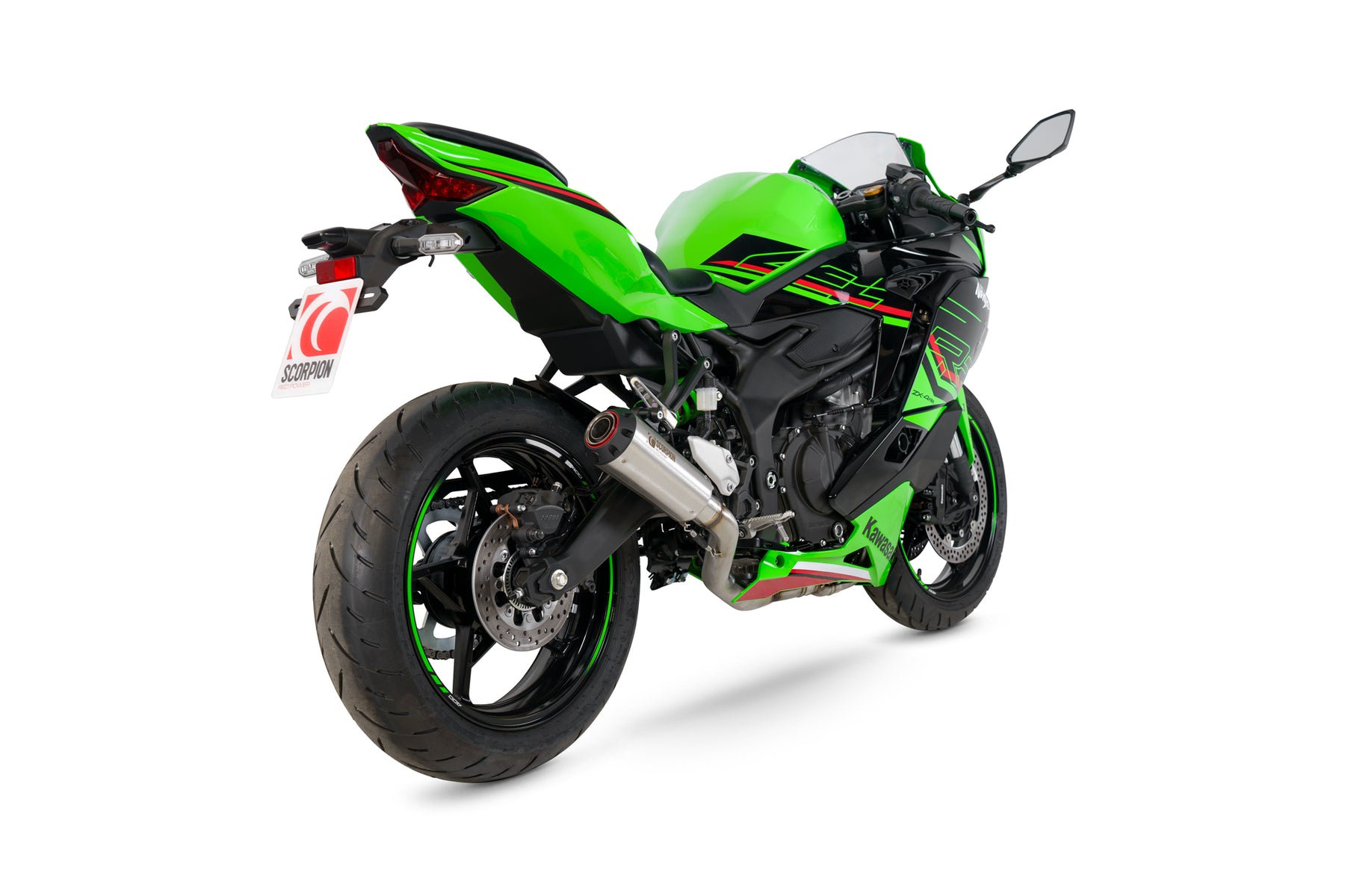 Kawasaki Ninja ZX-4RR (2023–2025) Scorpion Exhaust Red Power Full System - Brushed Stainless