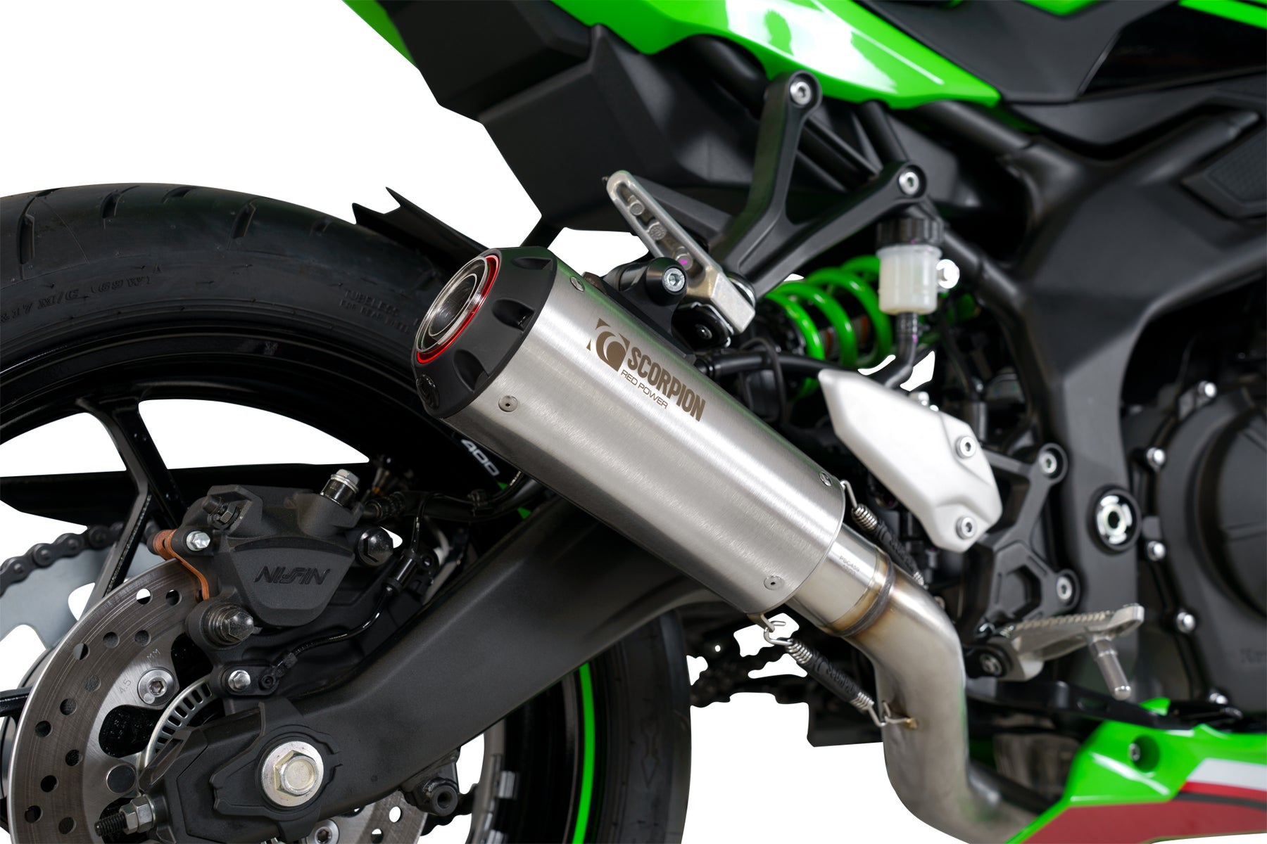 Kawasaki Ninja ZX-4RR (2023–2025) Scorpion Exhaust Red Power Full System - Brushed Stainless