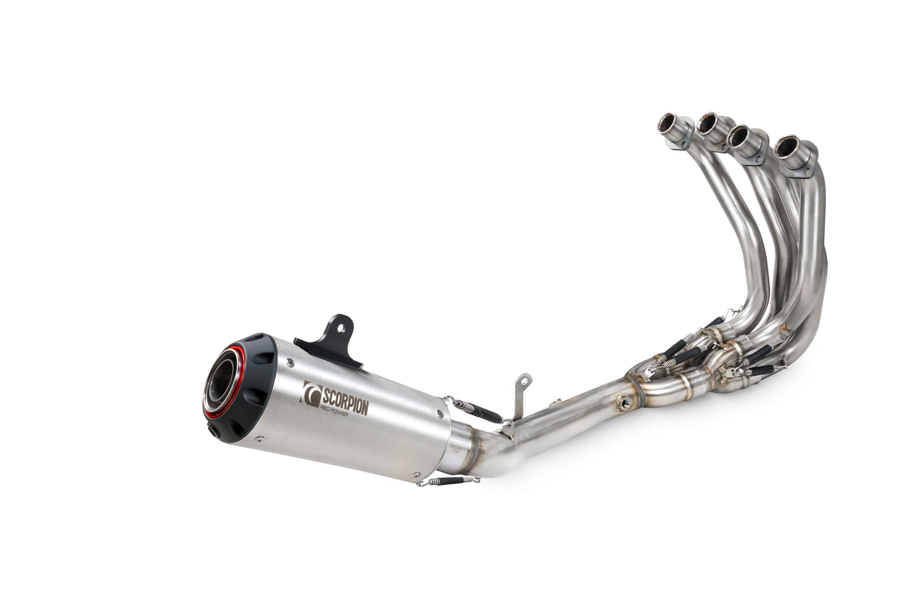 Kawasaki Ninja ZX-4RR (2023–2025) Scorpion Exhaust Red Power Full System - Brushed Stainless