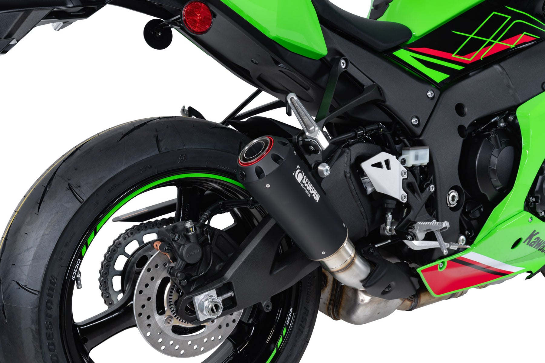 Kawasaki Ninja ZX-10R (2021–2025) Scorpion Exhaust Red Power Slip-on - Black Ceramic