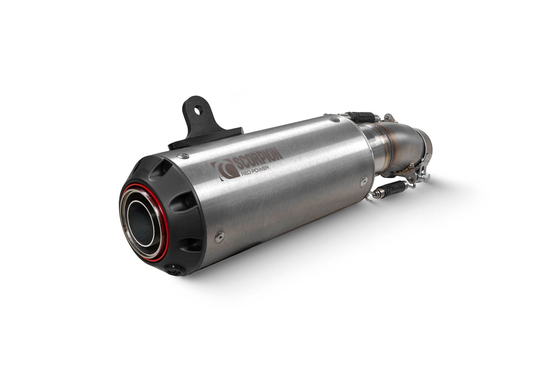 Kawasaki Ninja 500 Euro 5 (2024–2025) Scorpion Exhaust Red Power Slip-on - Brushed Stainless