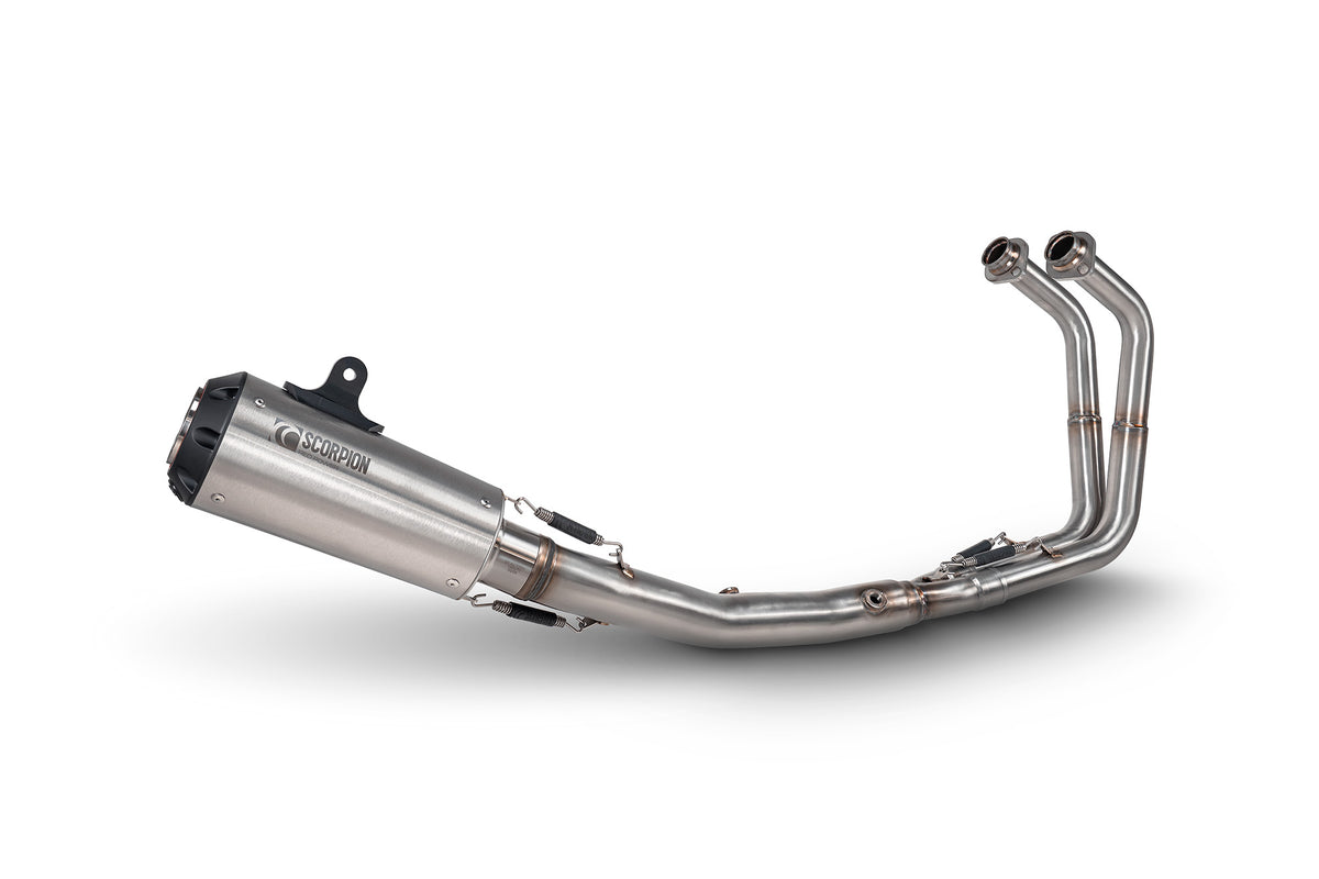 Kawasaki Ninja 500 Euro 5 (2024–2025) Scorpion Exhaust Red Power Race System - Brushed Stainless