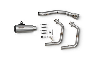 Kawasaki Ninja 500 Euro 5 (2024–2025) Scorpion Exhaust Red Power Race System - Brushed Stainless