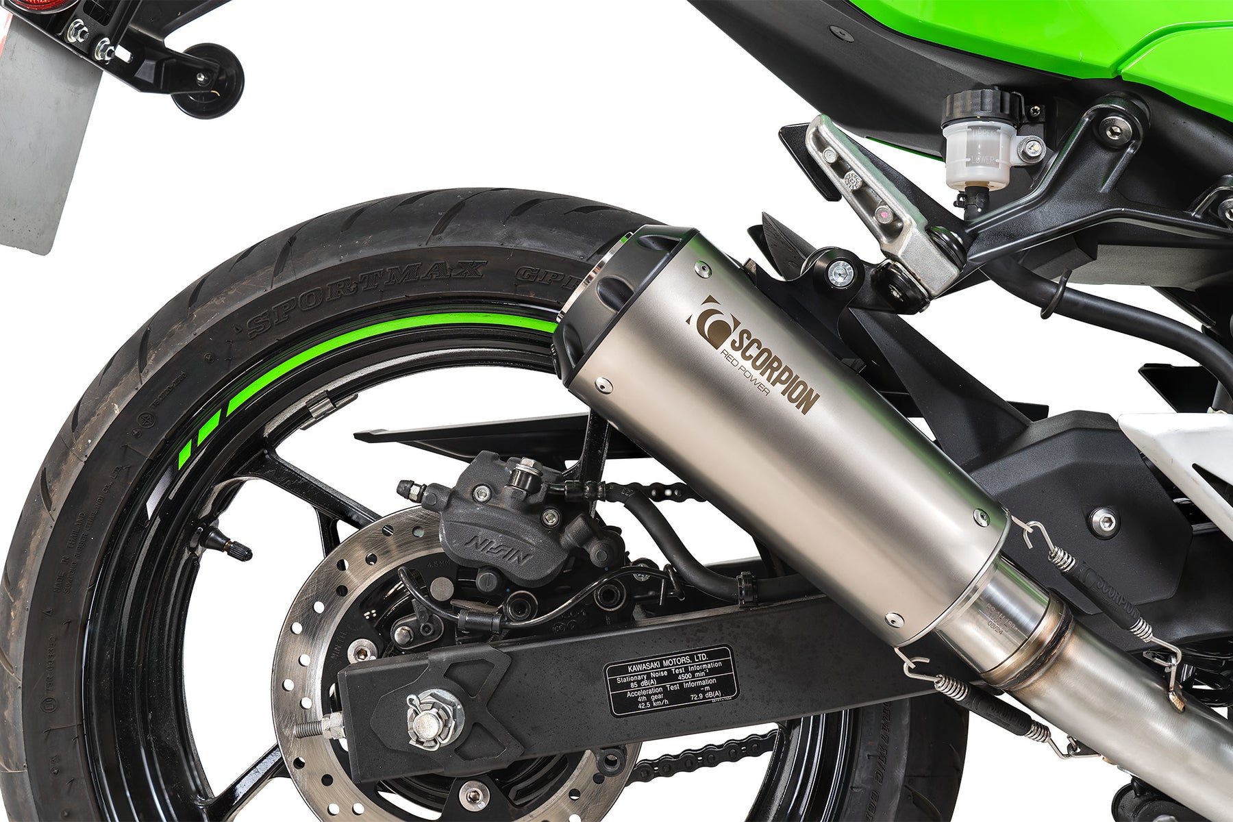 Kawasaki Ninja 500 Euro 5 (2024–2025) Scorpion Exhaust Red Power Race System - Titanium