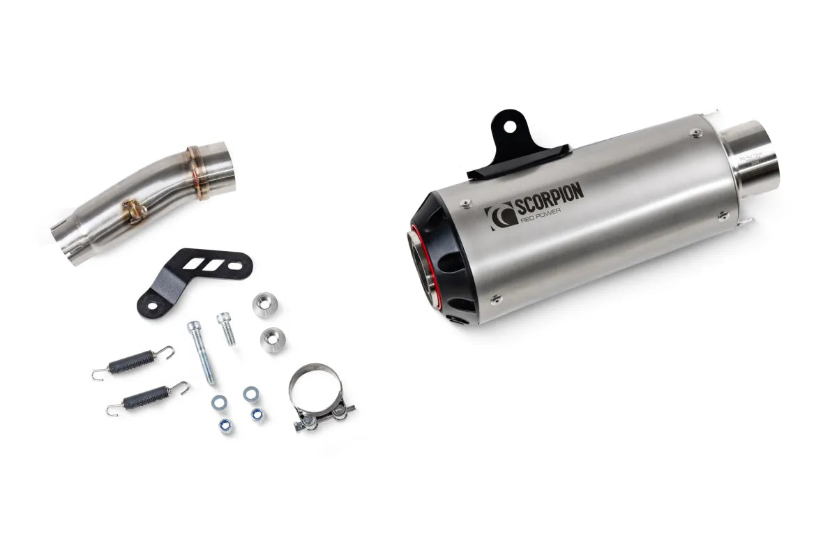 Kawasaki Ninja 7 Hybrid / Z7 Hybrid (2024-2026) SCORPION Exhaust Red Power Slip-on – Titanium