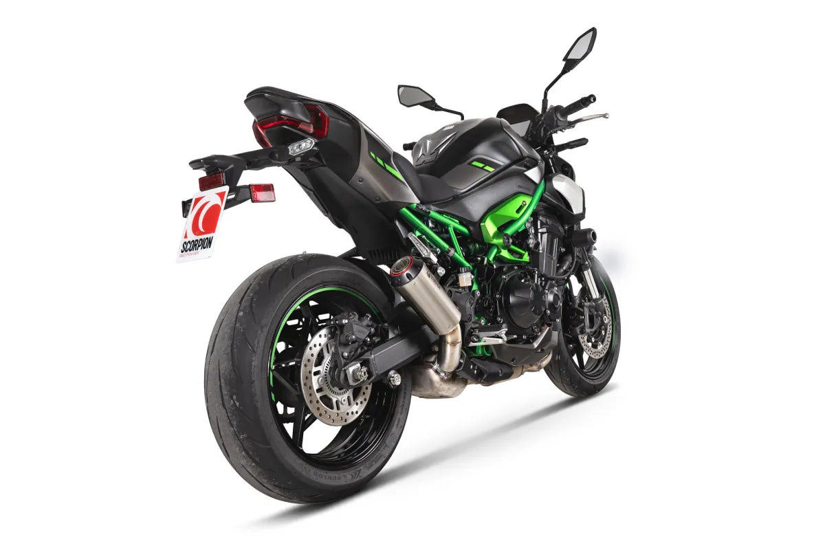 Kawasaki Z900 Euro 5+ (2025-2026) SCORPION Exhaust Red Power Slip-on – Brushed Stainless Steel