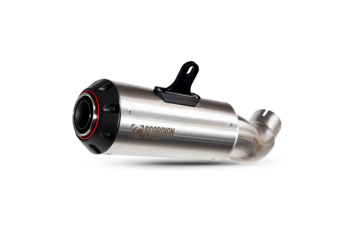 Kawasaki Z900 Euro 5+ (2025-2026) SCORPION Exhaust Red Power Slip-on – Brushed Stainless Steel