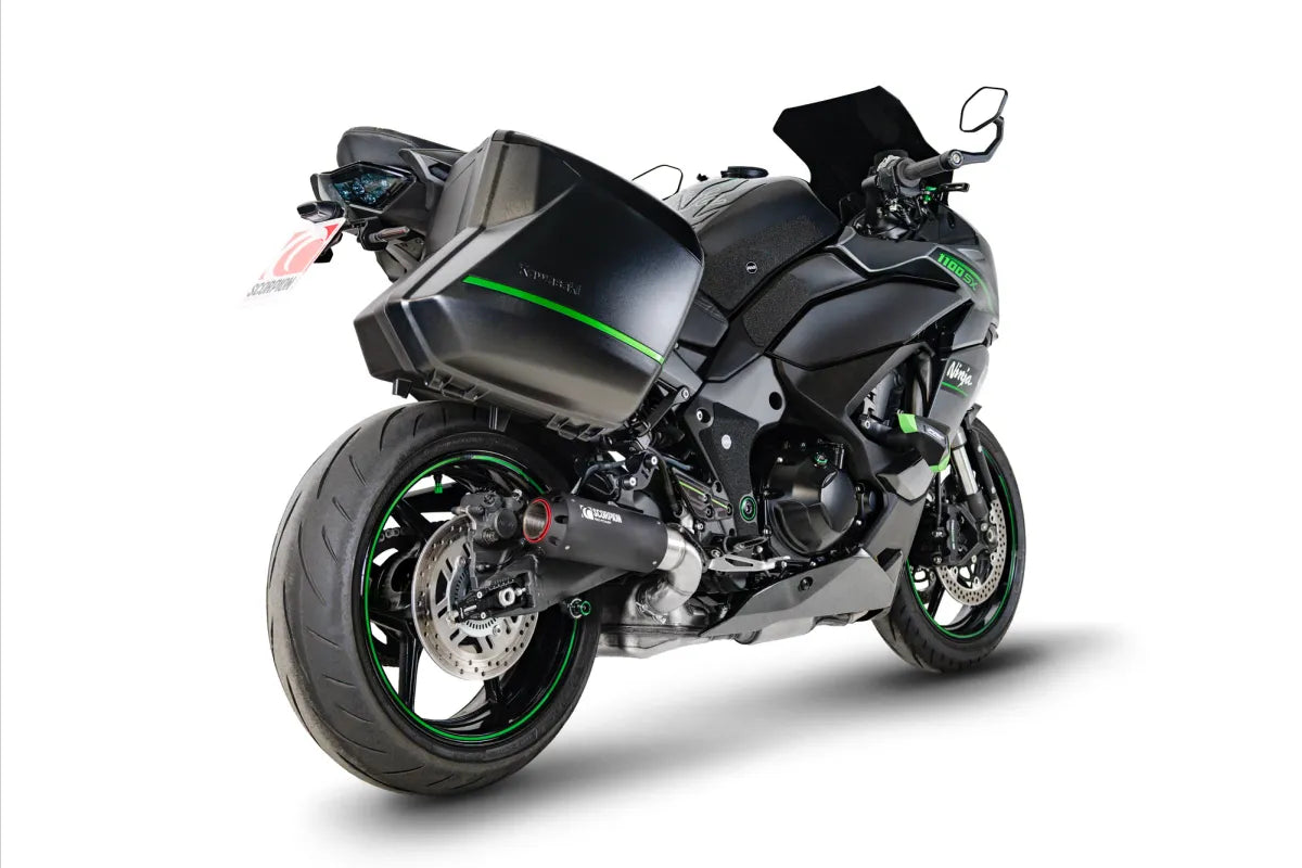 Kawasaki Ninja 1100 SX & SX SE, Euro 5+ (2025-2025) SCORPION Exhaust Red Power Slip-on – Black Ceramic
