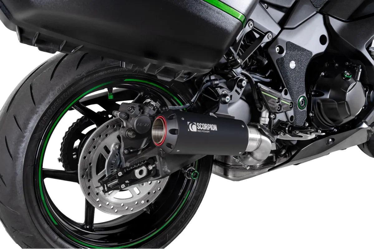 Kawasaki Ninja 1100 SX & SX SE, Euro 5+ (2025-2025) SCORPION Exhaust Red Power Slip-on – Black Ceramic