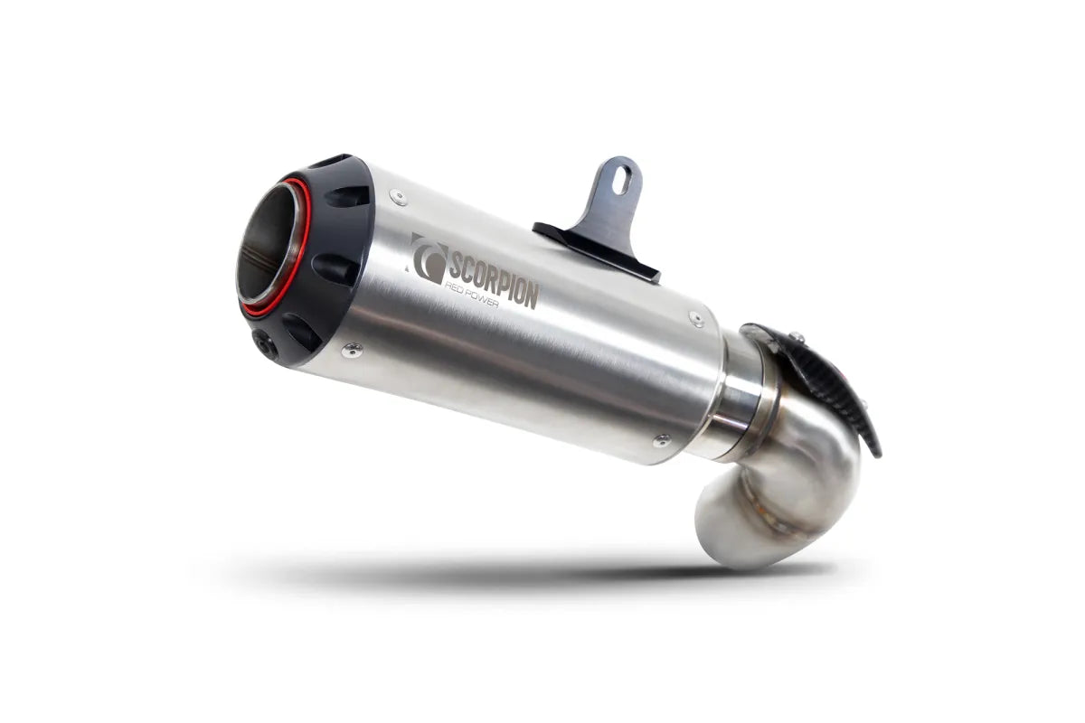 Kawasaki Ninja 1100 SX & SX SE, Euro 5+ (2025-2025) SCORPION Exhaust Red Power Slip-on – Brushed Stainless Steel