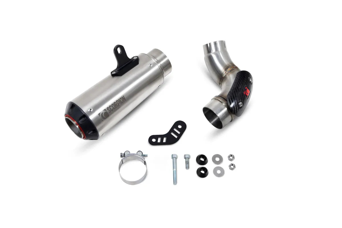 Kawasaki Ninja 1100 SX & SX SE, Euro 5+ (2025-2025) SCORPION Exhaust Red Power Slip-on – Brushed Stainless Steel