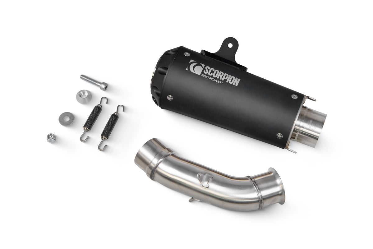 KTM Duke 390 (2017–2020) Scorpion Exhaust Red Power Slip-on - Black Ceramic