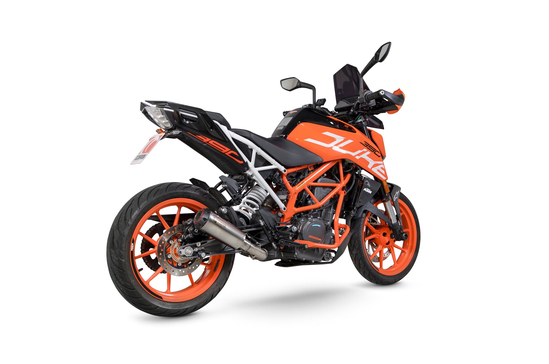 KTM Duke 390 (2017–2020) Scorpion Exhaust Red Power Slip-on - Titanium