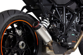 KTM Duke Super R (2014–2019) Scorpion Exhaust Red Power Slip-on - Brushed Stainless