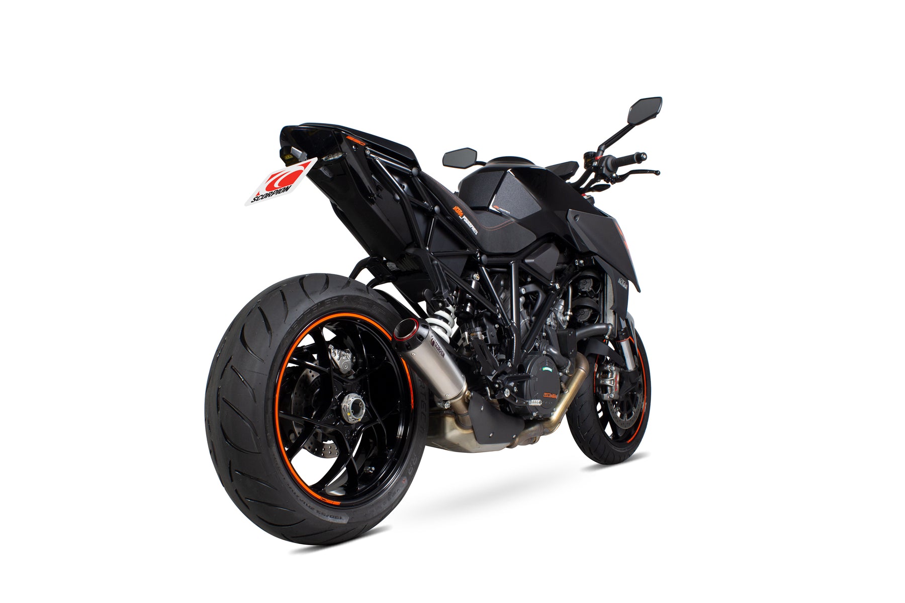 KTM Duke Super R (2014–2019) Scorpion Exhaust Red Power Slip-on - Titanium