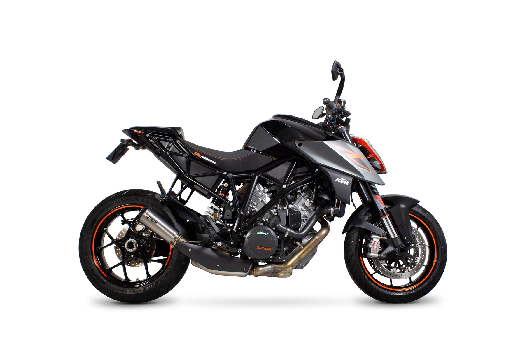 KTM Duke Super R (2014–2019) Scorpion Exhaust Red Power Slip-on - Titanium