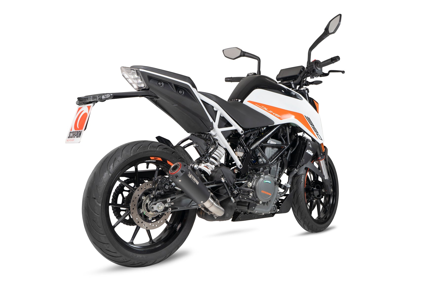 KTM Duke 390 (2021–2023) Scorpion Exhaust Red Power Slip-on - Black Ceramic