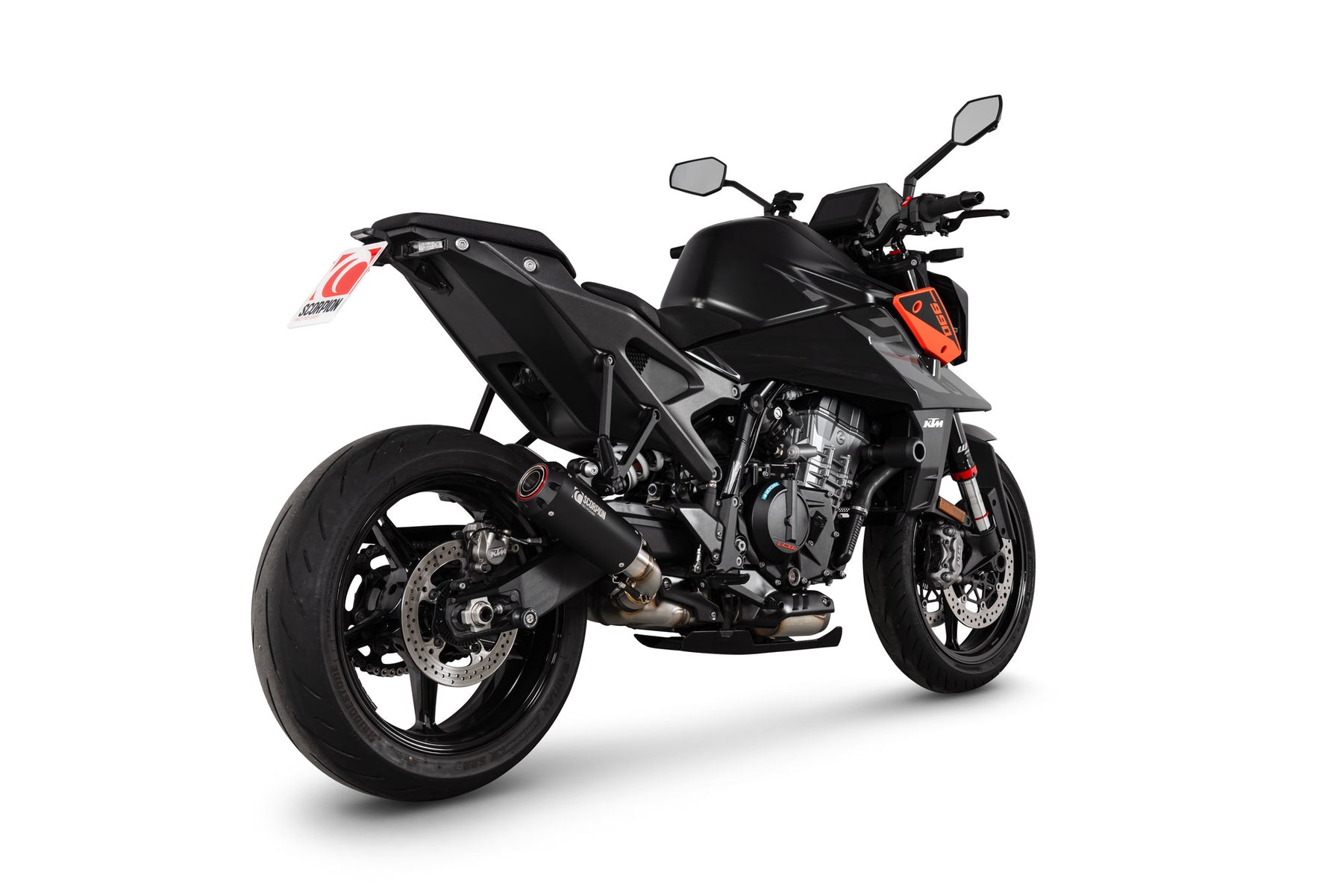 KTM Duke 990 (2024–2025) Scorpion Exhaust Red Power Slip-on - Black Ceramic