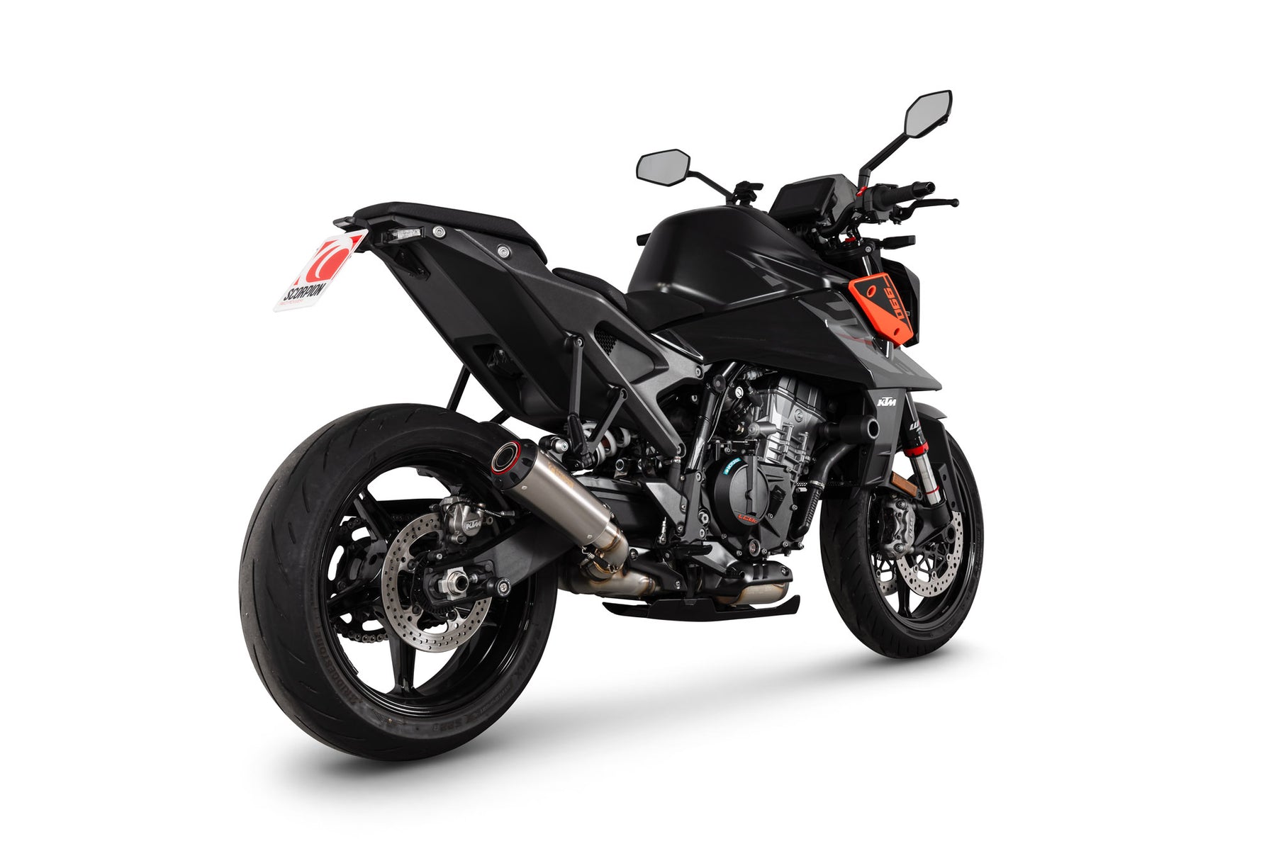 KTM Duke 990 (2024–2025) Scorpion Exhaust Red Power Slip-on - Titanium