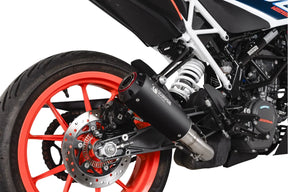 KTM 125 Duke, Euro 5 (2021-2023) SCORPION Exhaust Red Power Slip-on – Black Ceramic Coated