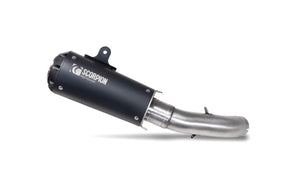 KTM 125 Duke, Euro 5 (2021-2023) SCORPION Exhaust Red Power Slip-on – Black Ceramic Coated