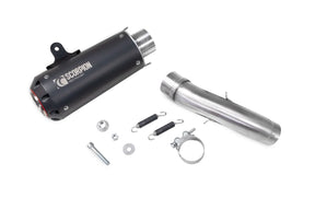 KTM 125 Duke, Euro 5 (2021-2023) SCORPION Exhaust Red Power Slip-on – Black Ceramic Coated