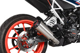 KTM 125 Duke, Euro 5 (2021-2023) SCORPION Exhaust Red Power Slip-on – Brushed Stainless Steel