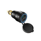 Bike It Aluminium Din Hella Plug 12v Power Adaptor With Dual USB QC3.0 And Type-c Ports