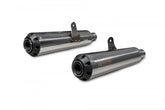 Royal Enfield Continental GT 650 (2019-2024) Scorpion Exhaust Serket Slip-On Pair - Brushed Stainless