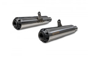Royal Enfield Continental GT 650 (2019-2024) Scorpion Exhaust Serket Slip-On Pair - Brushed Stainless