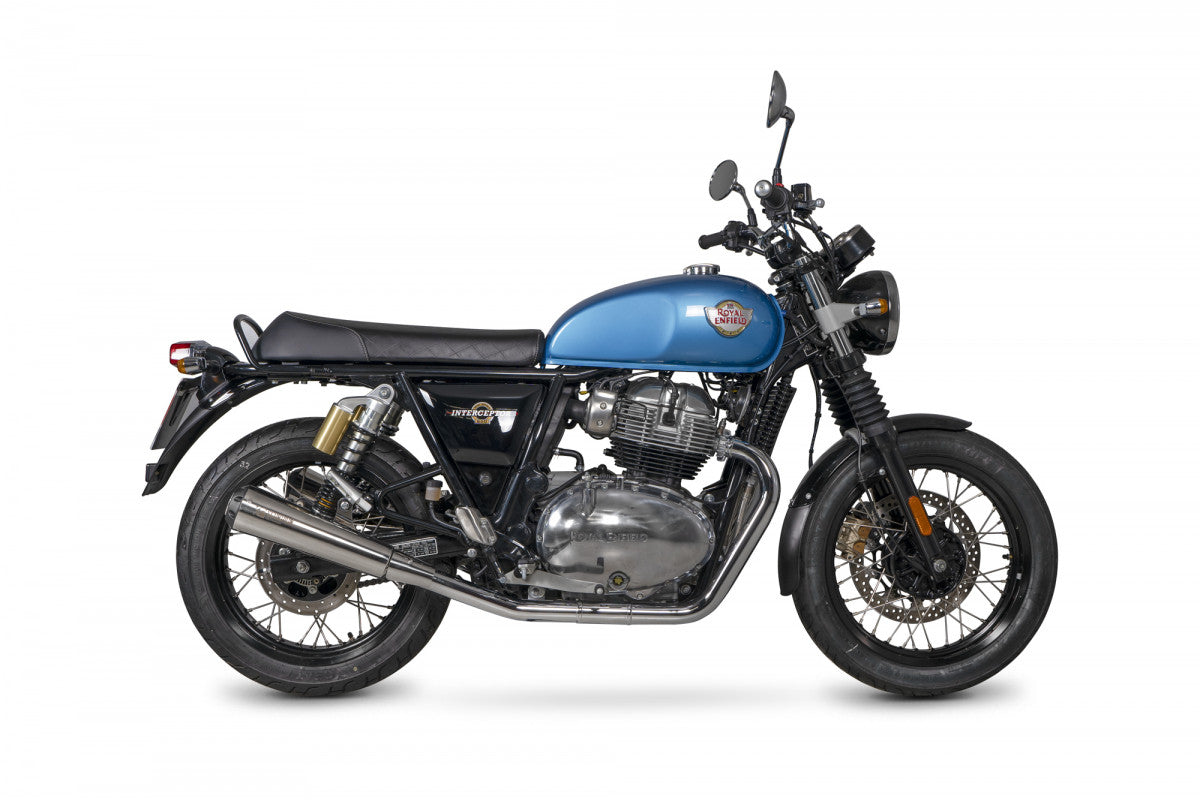 Royal Enfield Continental GT 650 (2019-2024) Scorpion Exhaust Serket Slip-On Pair - Brushed Stainless