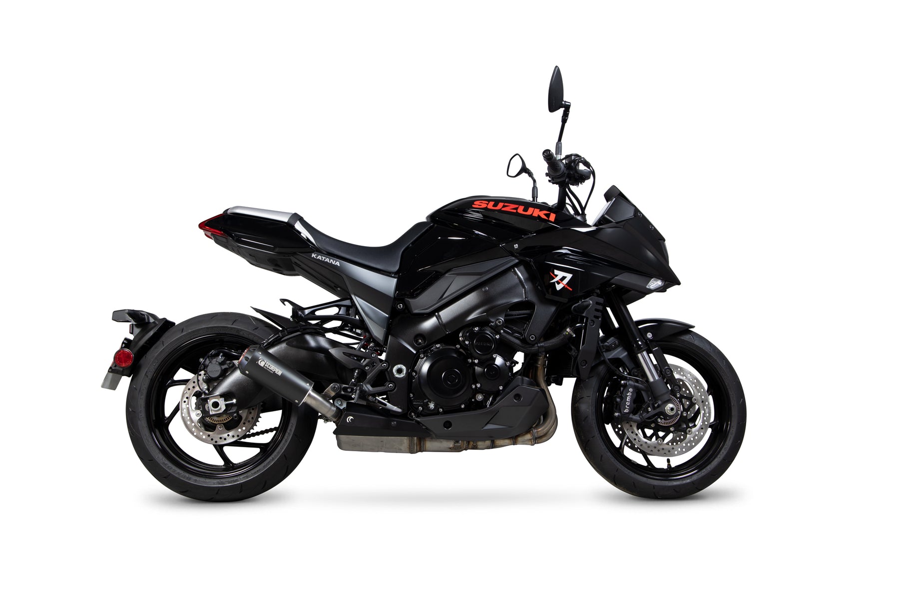 Suzuki Katana (2019–2020) Scorpion Exhaust Red Power Slip-on - Black Ceramic
