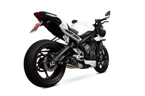 Triumph Street Triple 765 S/R/RS (2017–2019) Scorpion Exhaust Red Power Slip-on - Black Ceramic