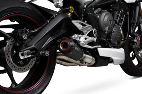 Triumph Street Triple 765 S/R/RS (2017–2019) Scorpion Exhaust Red Power Slip-on - Black Ceramic