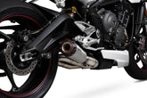 Triumph Street Triple 765 S/R/RS (2017–2019) Scorpion Exhaust Red Power Slip-on - Brushed Stainless