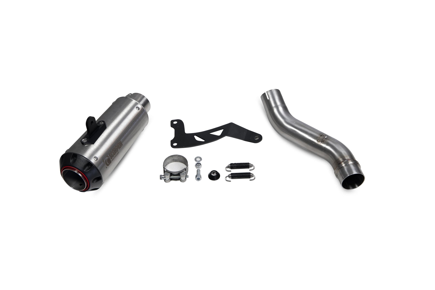 Triumph Speed Triple 1050 S/RS (2018–2020) Scorpion Exhaust Red Power Slip-on - Brushed Stainless