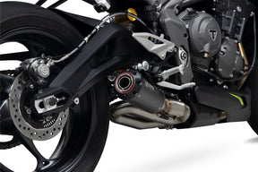 Triumph Street Triple 765 R/RS (2020–2022) Scorpion Exhaust Red Power Slip-on - Black Ceramic