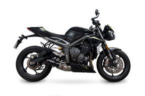 Triumph Street Triple 765 R/RS (2020–2022) Scorpion Exhaust Red Power Slip-on - Black Ceramic