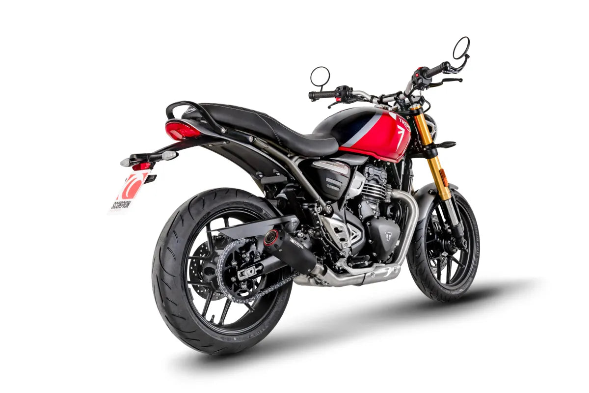 Triumph Speed 400 (2024-2026) SCORPION Exhaust Red Power Slip-on – Black Ceramic Coated
