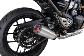 Triumph Speed 400 (2024-2026) SCORPION Exhaust Red Power Slip-on – Brushed Stainless Steel