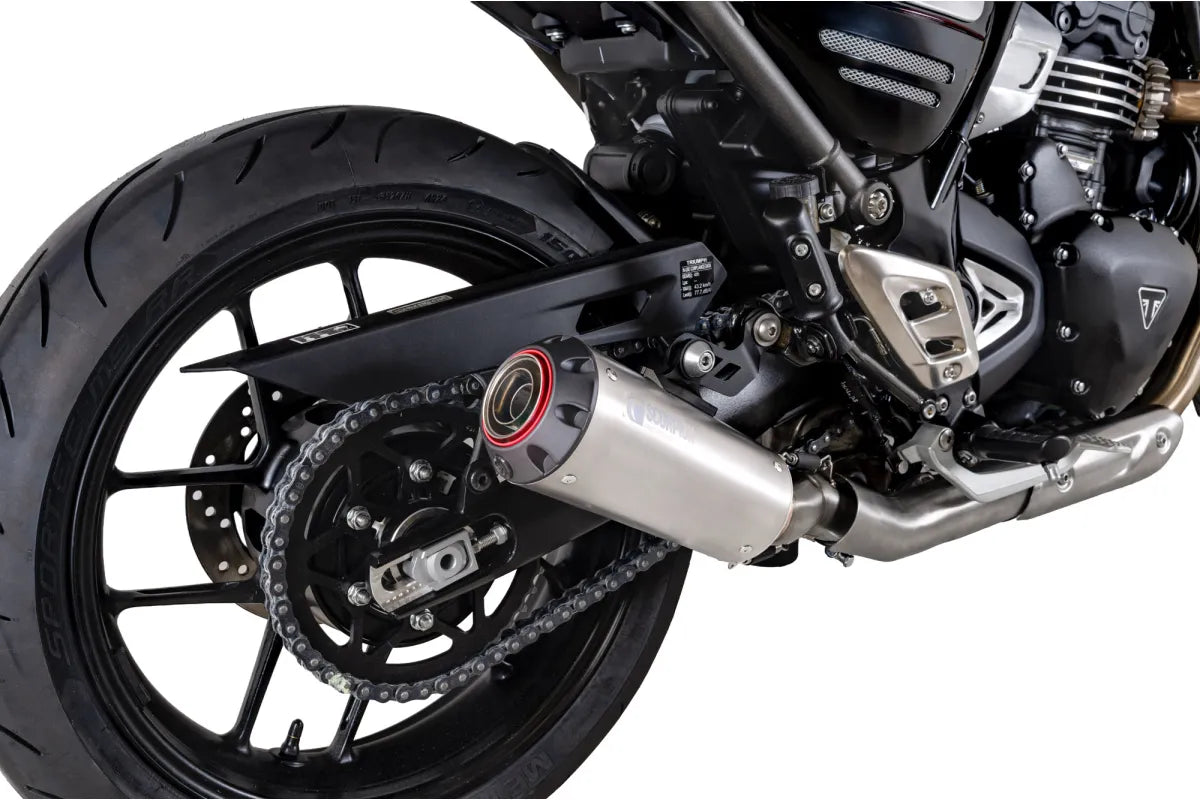 Triumph Speed 400 (2024-2026) SCORPION Exhaust Red Power Slip-on – Titanium