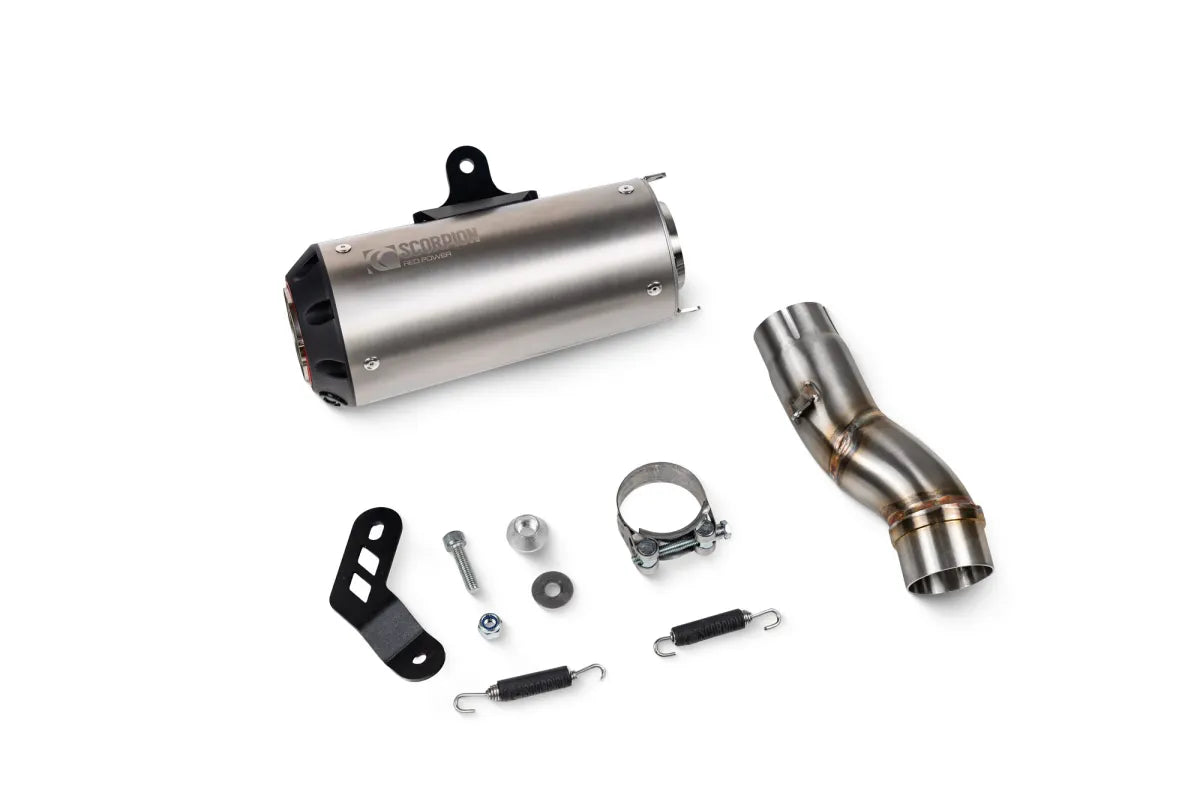 Triumph Speed 400 (2024-2026) SCORPION Exhaust Red Power Slip-on – Titanium