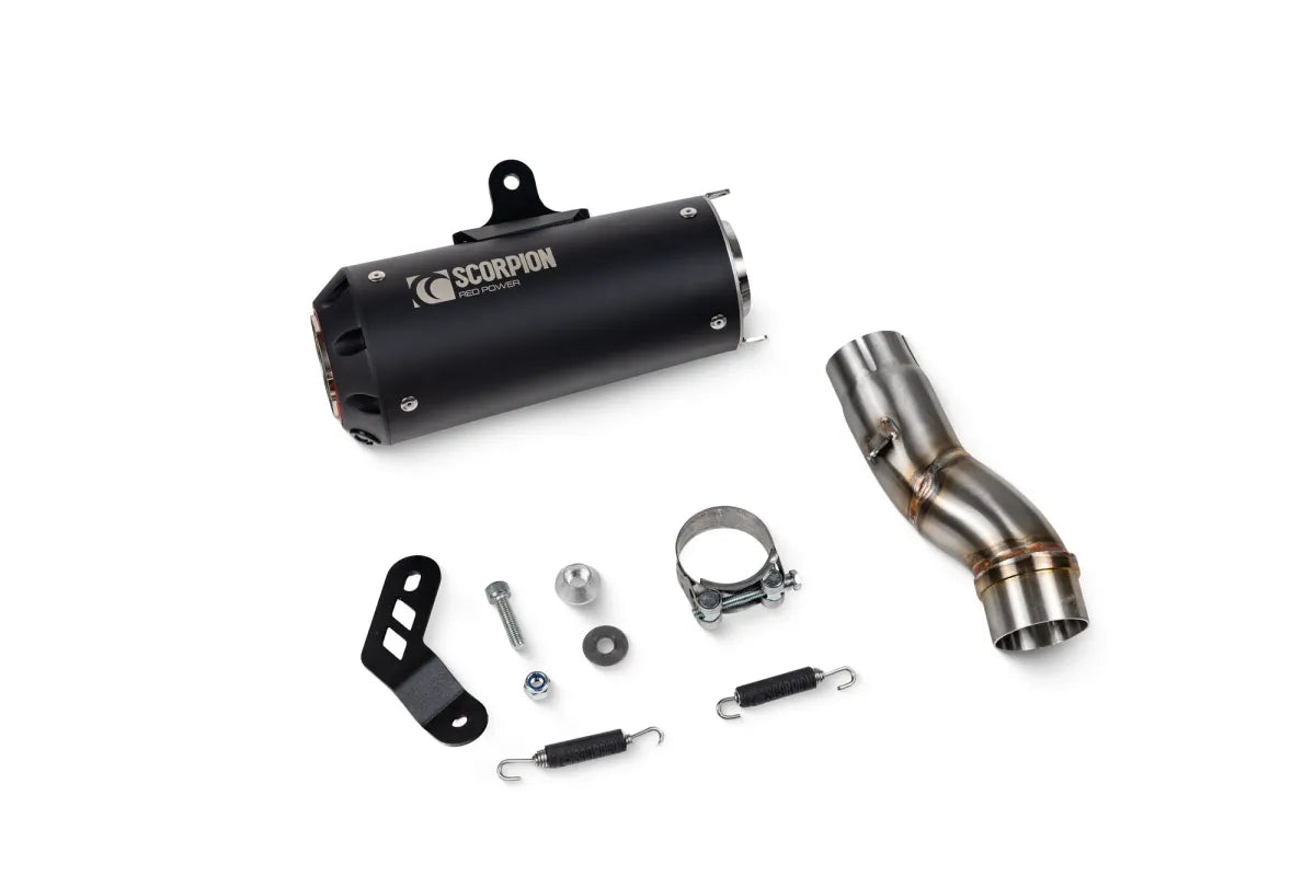 Triumph Scrambler 400 X & XC (2024-2026) SCORPION Exhaust Red Power Slip-on – Black Ceramic