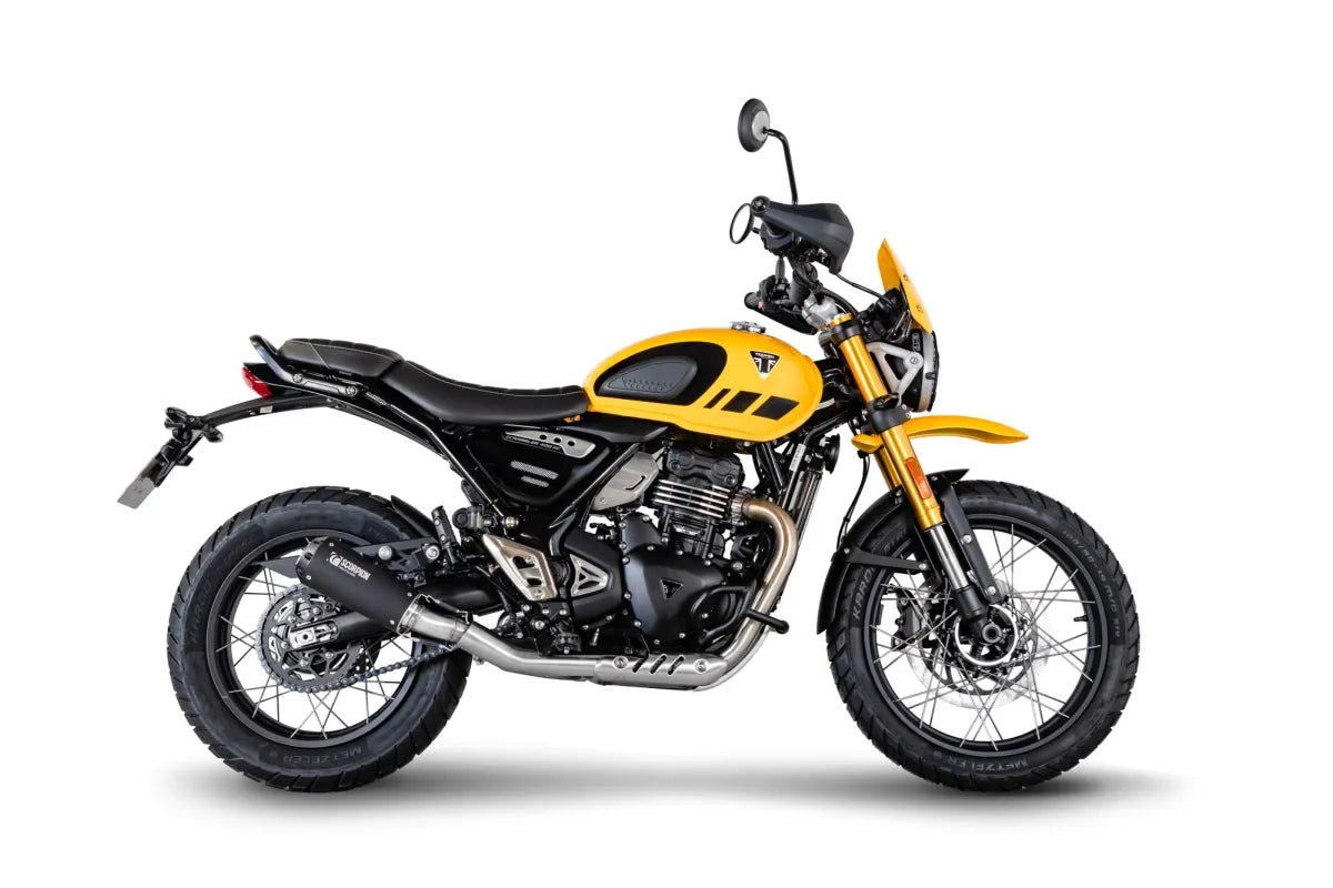 Triumph Scrambler 400 X & XC (2024-2026) SCORPION Exhaust Red Power Slip-on – Black Ceramic