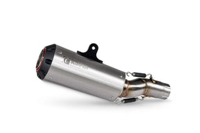 Triumph Scrambler 400 X & XC (2024-2026) SCORPION Exhaust Red Power Slip-on – Brushed Stainless Steel